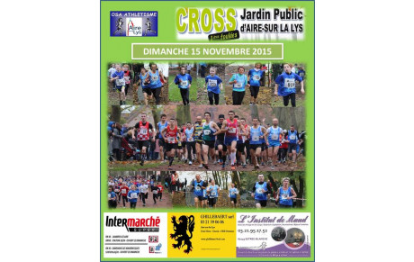 cross au jardin public d'AIRE SUR LA LYS le 15 novembre 2015